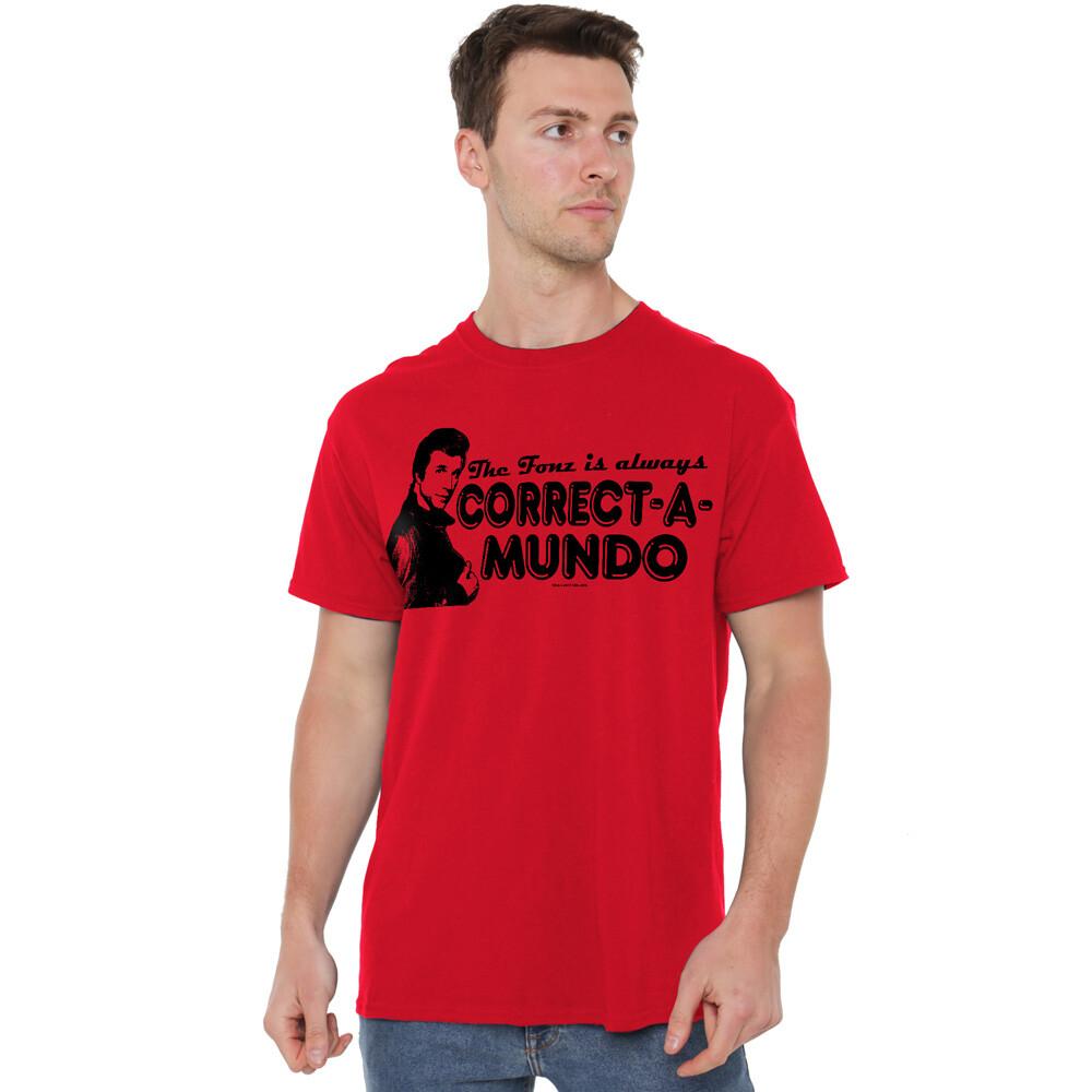 Happy Days Correct A Mundo T-Shirt S-2XL Red XXXXL