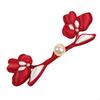 Handcrafted Flower Branch Qipao Button, Fabric Look Sewing Button for Traditional Outfit Repair and Garment Projects, 1 Piece