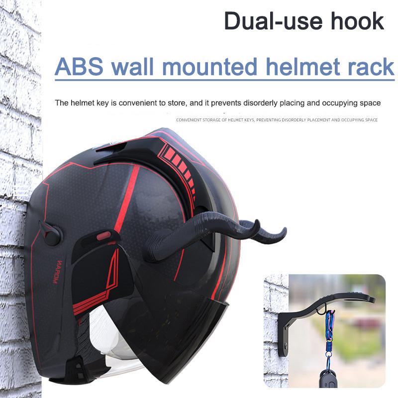 Motorcycle Helmet Wall Rack Hook Mount Helmet Storage Display Shelf for Bedroom Entryway Garage Use
