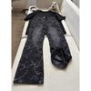 Fashion Men's Statement Streetwear Jeans, Vintage Wash Wide-leg Pants with Half-elastic Waist, Versatile Pants for Everyday & Laid-back Style