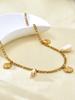 Summer Beach Series Fashion Elegant Vintage Charms Stainless Steel 18K Gold Plated Diamonds Shell Pendant Necklace For Women