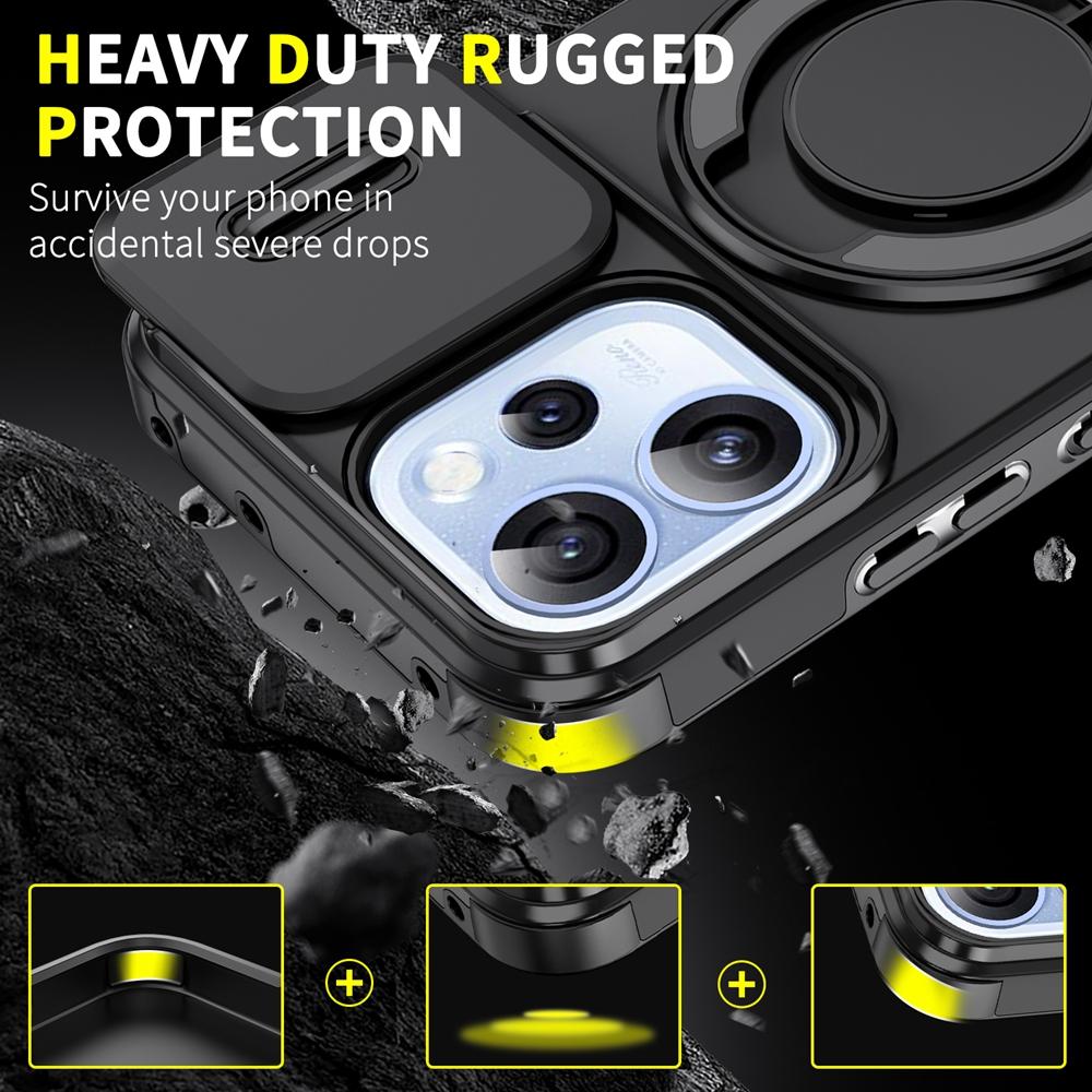 Shockproof Armor Ring Holder Case For OPPO Reno 15 15C 15F Reno15 Pro 5G For Magsafe Magnetic Wireless Charging Cover