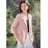 TERRE BLEUE Women's Lightweight 3/4 Sleeve Blazer