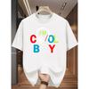 Fashionable Minimalist Round Neck Men's T-Shirt, Versatile Comfortable Casual Choice, Suitable for Various Occasions