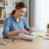 Multi Layer Pencil Case Portable Transparent Organizer Box Partitioned Drawer Detachable Plastic Box Stationery Storage