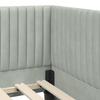 Corner Bed Frame with Headboard Light Gray 90 Cm X 190 Cm Velvet