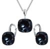 Silver Set Square Earrings Necklace Gift for Mother' Day Women' Day - Silver 925 - Graphite