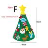 DIY Felt Christmas Tree Wall Hanging Artificial Xmas Tree with Santa Claus Snowflakes Ornament New Year Party Supplies Gift