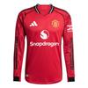 Free Shipping With AdiClub Manchester United 25/26 Long Sleeve Home Authentic Jersey JP3022-