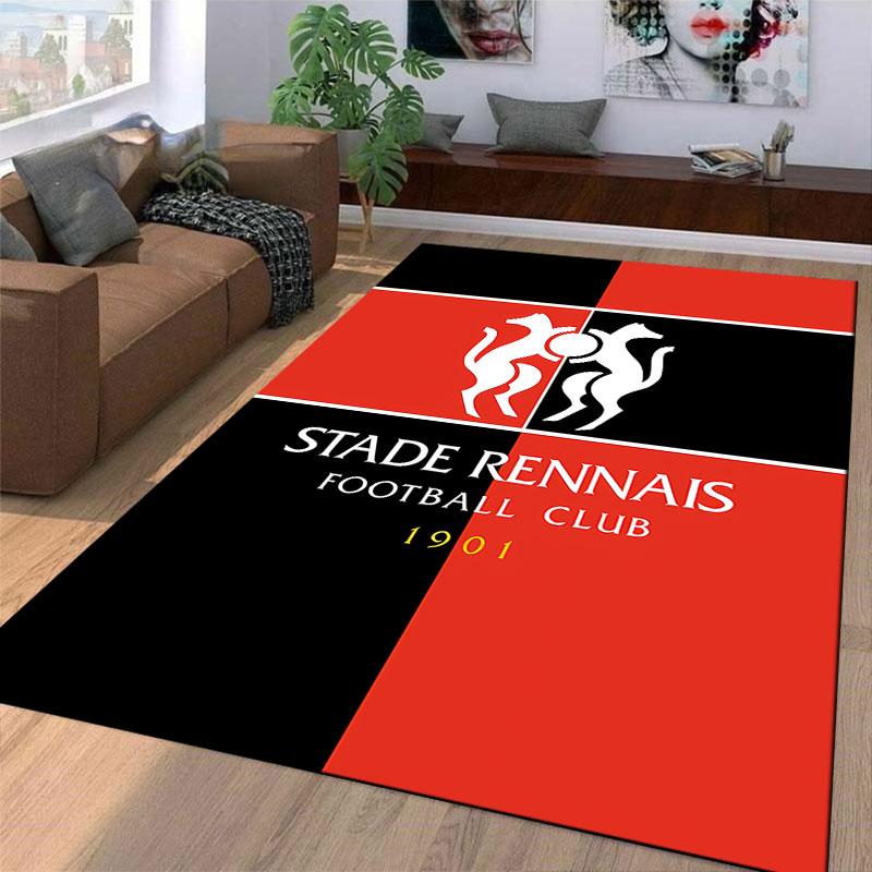 "Stade Rennais Logo Carpet" suitable as a non-slip mat for the living room or bedroom sofa