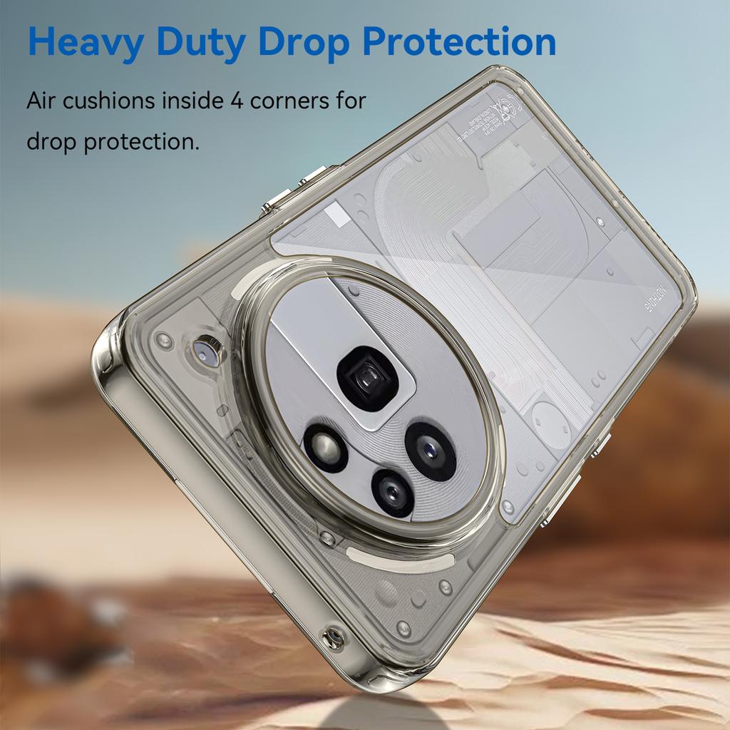 For Nothing Phone (3a) Pro Phone Case WANLONFENG XC Series TPU Acrylic Cover with Tempered Glass (Big Lens Hole)