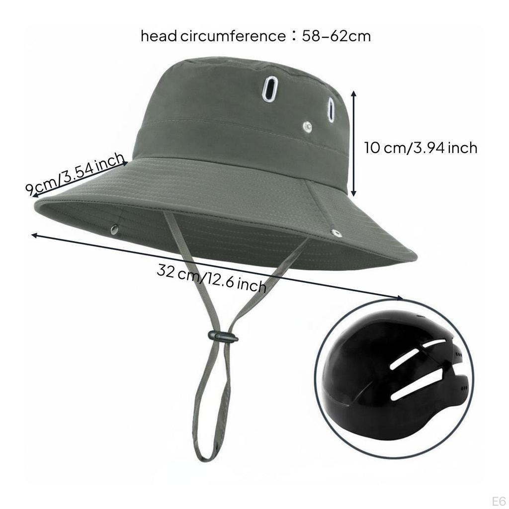 Wide Brim Fisherman Hat UPF 50+ ImpactResistant EN1078 Certified Outdoor