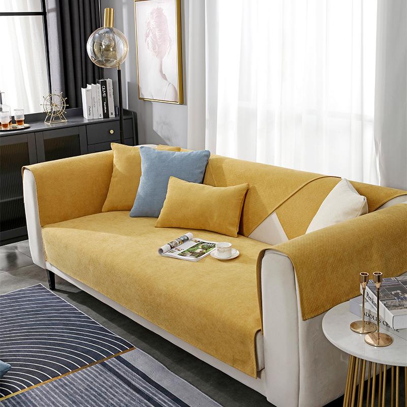 

Four Seasons Universal Sofa Covers Chenille Couch Cover For Living Room Non-Slip Cushion Carpets Sofa Backrest Armrest Towel 70x70cm