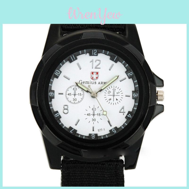 Men's Watch With Sport Military Analog Design And Durable Nylon Strap Ideal Gift