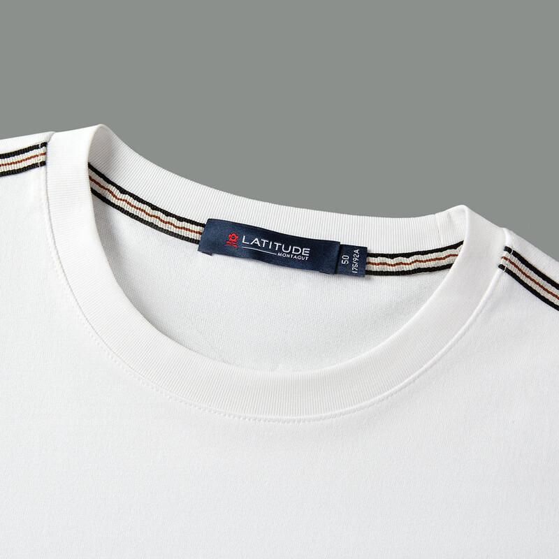 MONTAGUT Men's Embroidered 100% Cotton Long Sleeve T-Shirt