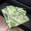Fashion Black and White Printing Temperament Square Scarf Imitation Silk Korean Version Decorative Scarf Scarf Professional Decorative Shawl Silk Scar