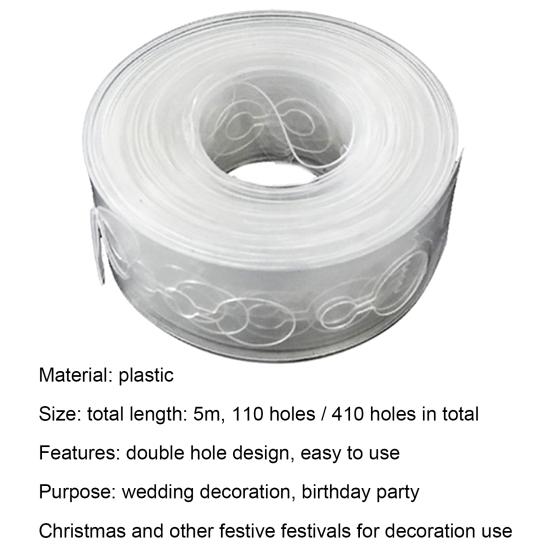 Ballongsnor Gjennomsiktig Fleksibel Plast Ruller Ballongteip Strips til Bursdag