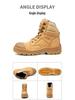 Men's High-Top Safety Boots, Yellow, Side Zipper, Anti-Smash & Anti-Puncture, PU/TPU Sole