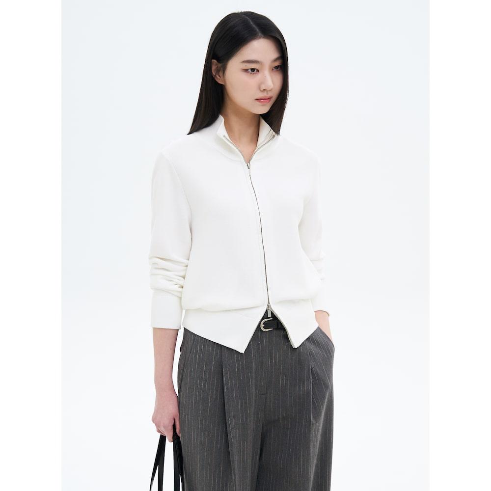 8seconds Knit Zip-Up Blouson Ivory