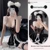 Linlin Ting Women's Cute Maid Lingerie: Sexy See-Through Bedtime Temptation for Small Busts
