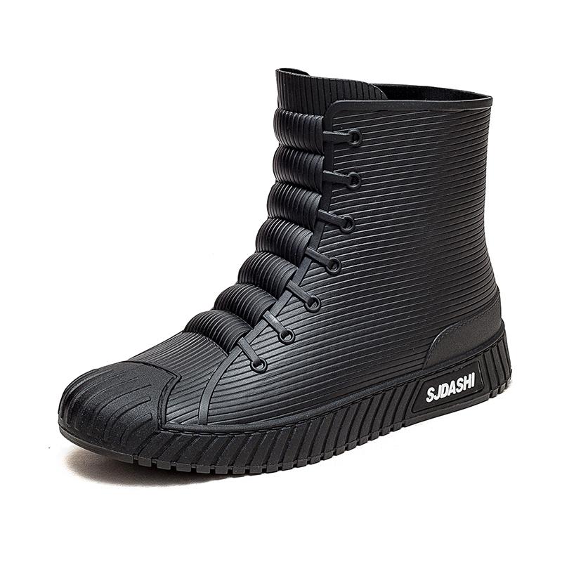Rain Boots For Men Women Summer Casual Mid-calf Waterproof Shoes Winter Lining With Fleece Warm Anti-slip Wear-resistant Outdoor