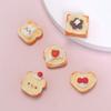 100pcs Cartoon Rabbit Bear Strawberry Mini Toast Bread Cookies Doll Play Accessories Miniature Food