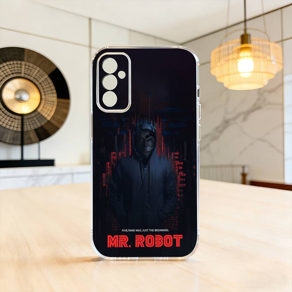 Mr R-Robot F-Fsociety  Phone Case Transparent Silicone Soft For SamsungA10,12,20,21S,30,31,40,50,51,52,70,71 Samsung a514g