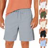 Men's Casual Lightweight Breathable Beach Shorts with Side Stripe Design Elastic Waistband Drawstring Five Inch Inseam Sportswear