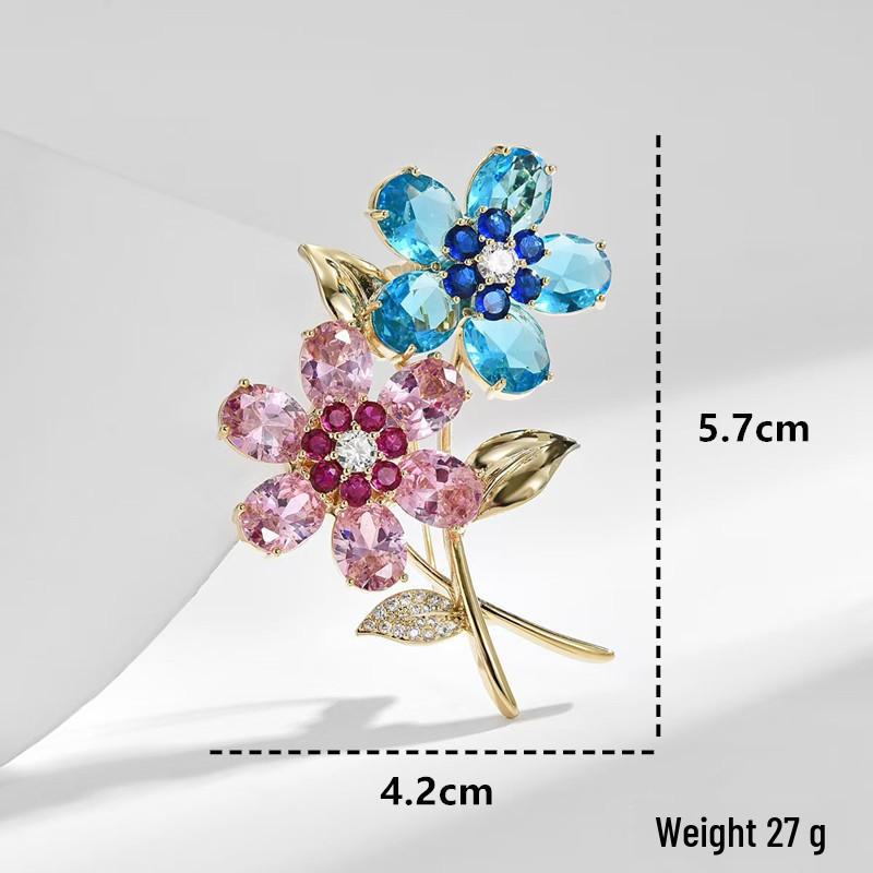 

Элегантная брошь «Цветок сливы» из циркона 2025 года: Стильная булавка для пиджака золотой