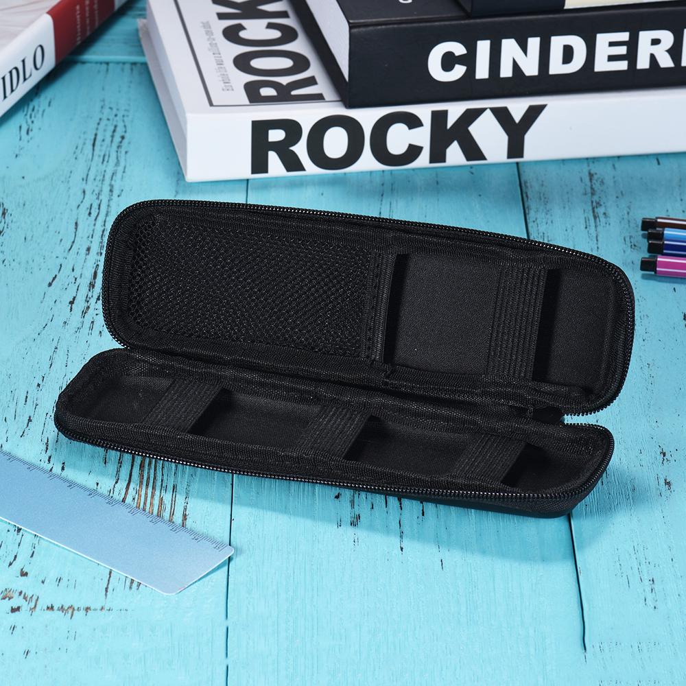 Pen Pencil PPT Pointer Holder Makeup Brush Bag EVA Hard Shell Case Stationery Pouch Box Black