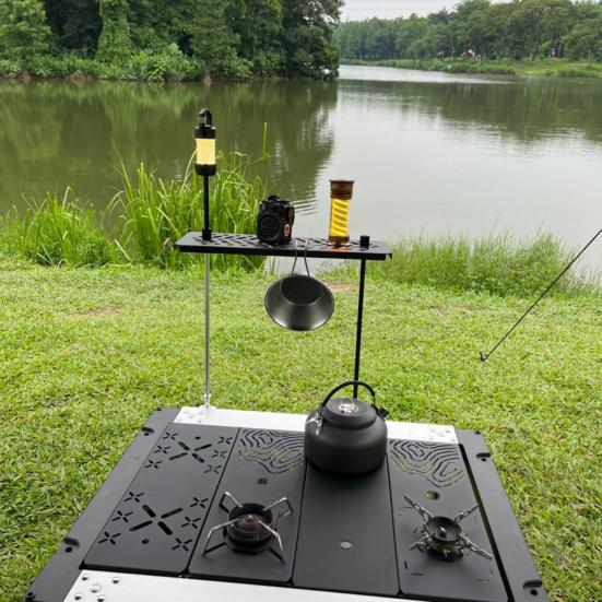 Hliníková slitina Kempingový IGT Závěsný stojan na lampu Odnímatelný stojan na lucernu Držák kempingového světla IGT stůl Kempingové příslušenství