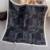 New Classic Durable Cashew Print 91 Large Square Scarf Women's Fashion Versatile Outer Travel Silk Scarf Scarf Scarf