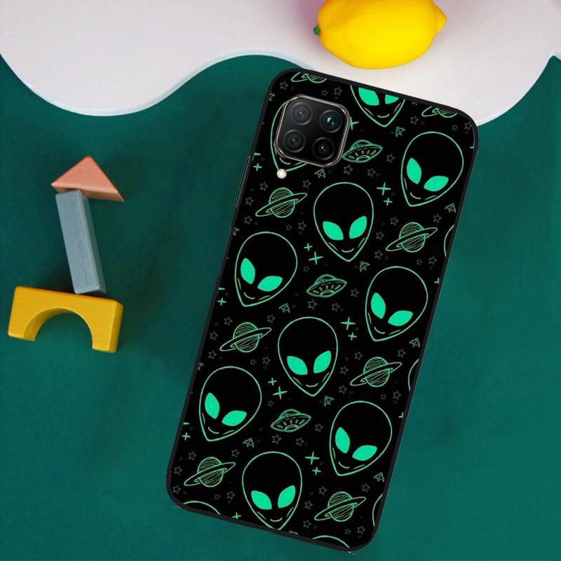 Cartoon Alien For Huawei Nova Y61 Y91 Y73 Y72 Y70 Y60 Y90 12s 12i 11i 8i 9 10 SE P30 P40 Lite P60 Pro Case