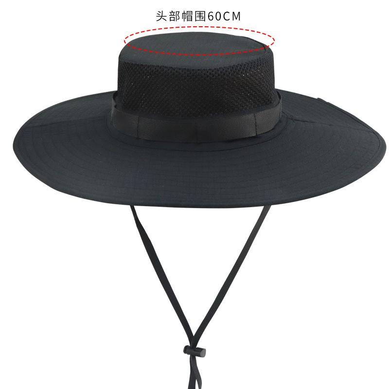 Camouflage Wide Brim Bucket Hat Men Women Sun Protection Outdoor Fishing Hiking UV Shield Adjustable Cotton