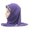Easy To Wear Girls Instant Hijab Scarf Muslim Hijabs Handmade Flower Amira Lovely Flower Headscarf Turban for 2-6 Years Kids