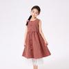 Girls' Plaid Lace Sleeveless A-line Dress