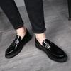Pointed Patent Leather Casual Men'S Shoes Overfoot Lazy Leather Shoes British Glossy Business Shoes Model 9201-X