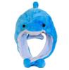 [JUNNY] Delfin-Kopfbedeckung Hut, Flauschiges Tierkostüm, Cosplay, Fotoshooting, Party, Kigurumi, Tier-Accessoire