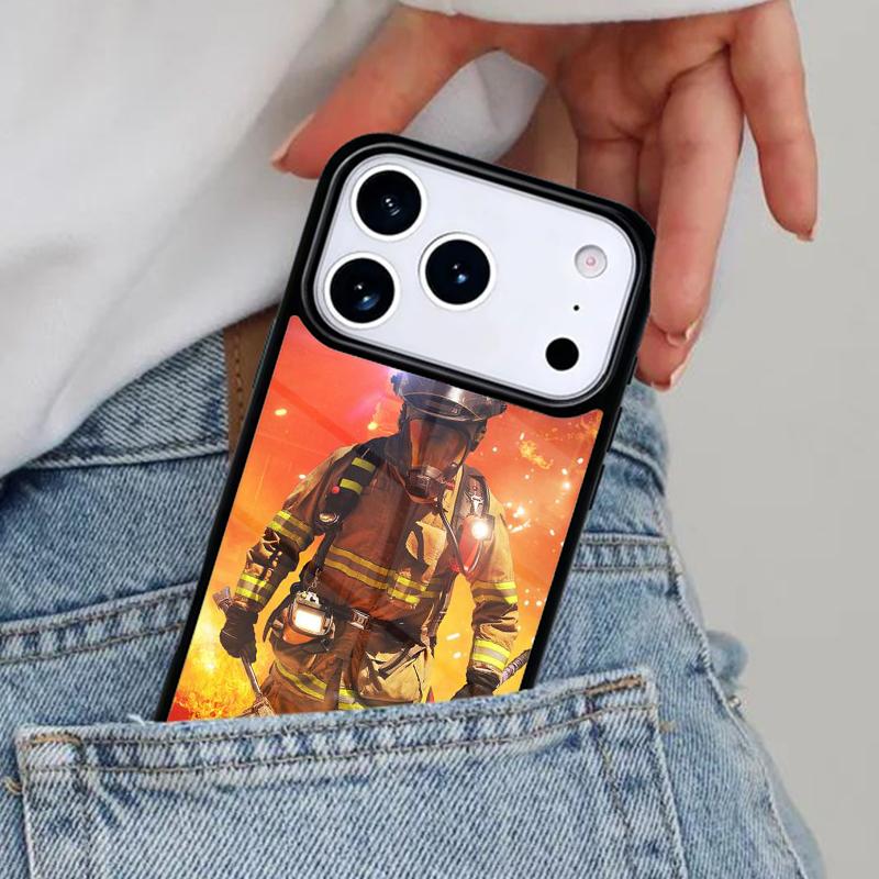 Fire Fighter Hero Phone Case for iPhone 16e 15 14 13 12 17 Pro Max Plus Air 17pro Cover Coque