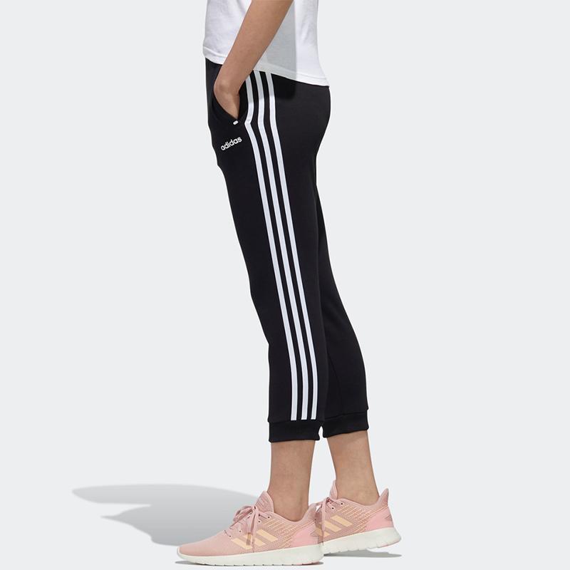 Adidas Neo Slim Fit Cuffed Knit Joggers Women Bottoms Black GJ7949