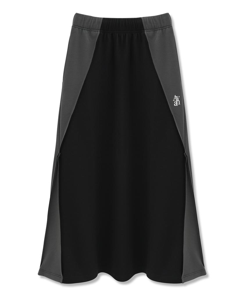 Urban Dress Optical Side Cross Flare Skirt_2 Colors