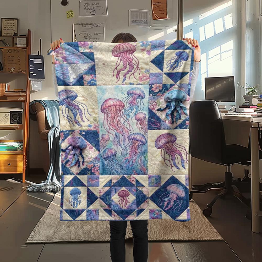 Ocean Retro Print Flannel Blanket, High quality Comfortable for All Seasons, Home Decor, Warmth and Comfort, Perfect for Christmas Gifts80