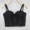 Versatile Fitted French-style Bra Tank Top Slimming Bra with A Waist-cinching Design Ultra-thin Contrasting Lace Sensual Style Corset Tank Tops