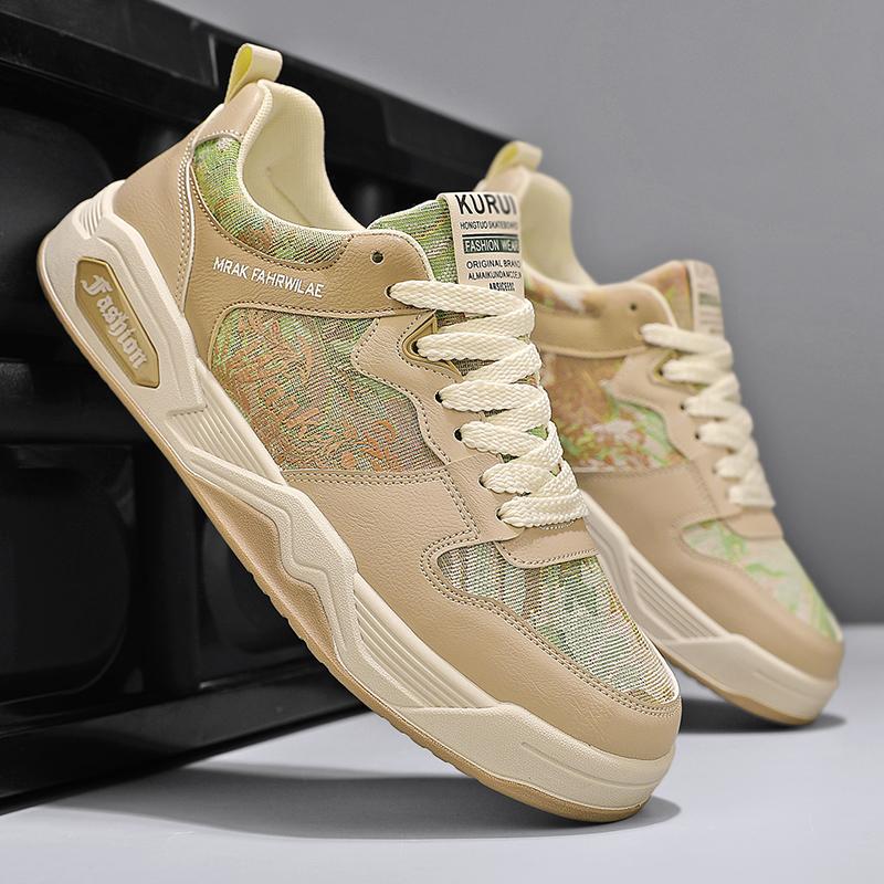 

Mixed Colour Walking Shoes for Men Outdoor Harajuku Style Sneakers Luxury Brand Man Spring New Casual Footwear Classics Designer 39 бежевый
