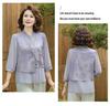 2026 Floral Summer Set for Middle-aged Women: Chinese Style Shirt Blouse