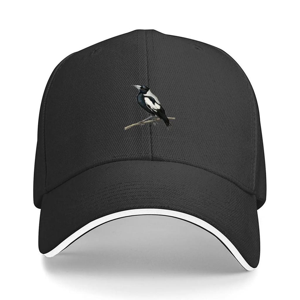 The Australian Magpie Collingwoods Iconic Bird Drawing Baseball Cap Sun Cap Visor Unique Hats Designer Unisex Womens