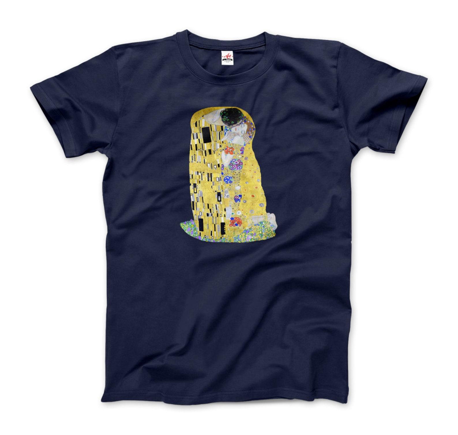 Gustav Klimt The Kiss (or The Lovers), 1908 Artwork T-Shirt M