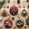 DIY Christmas Felt Patch Kit Holiday Craft Set with Pre-Cut Felts Sheet Handmade Fabric Sewing Crafting Supplies for Tree Home Decor