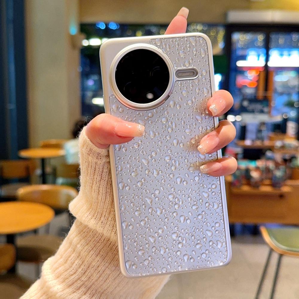 

For Xiaomi Redmi K80 5G/Poco F7 Pro 5G Case Creative Raindrop Phone Back Cover Black