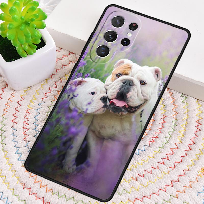 British English Bulldog Soft Phone Case for Samsung Galaxy Note 10 Pro S26 Ultra S23 S24 FE S25 S21 S22 PLUS Shockproof Cove